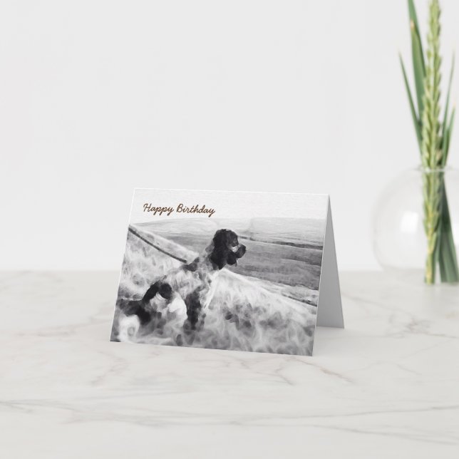 Cocker Spanel Birthday Karte (Vorderseite)