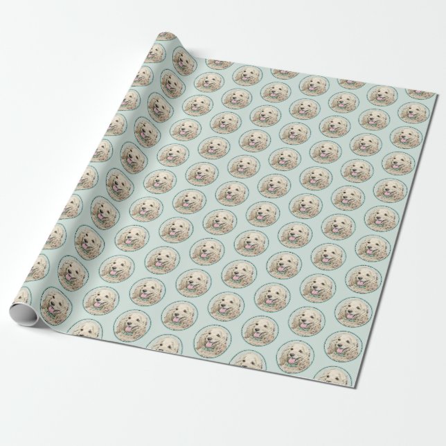 Cocker Spanel Buff Painting - Original Dog Art Geschenkpapier (Ungerollt)
