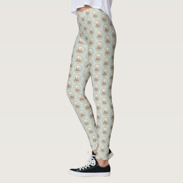 Cocker Spanel Buff Painting - Original Dog Art Leggings (Links)