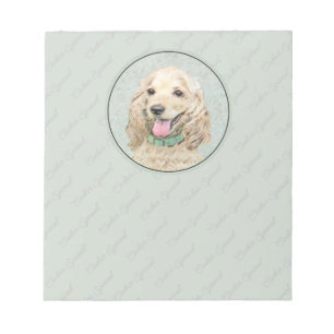 Cocker Spanel Buff Painting - Original Dog Art Notizblock