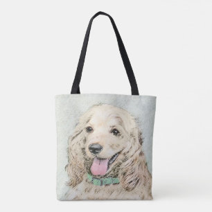 Cocker Spanel Buff Painting - Original Dog Art Tasche