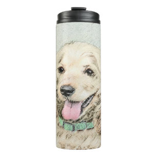 Cocker Spanel Buff Painting - Original Dog Art Thermosbecher