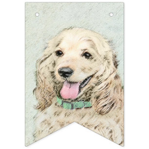 Cocker Spanel Buff Painting - Original Dog Art Wimpelkette
