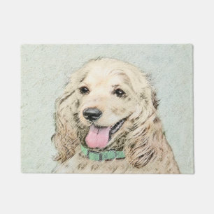 Cocker Spanel Buff Painting - Original Hund Kunst Fußmatte