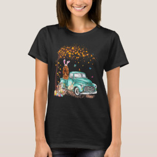 Cocker Spanel Bunny Truck Hunt Eggs Tree Oster T-Shirt