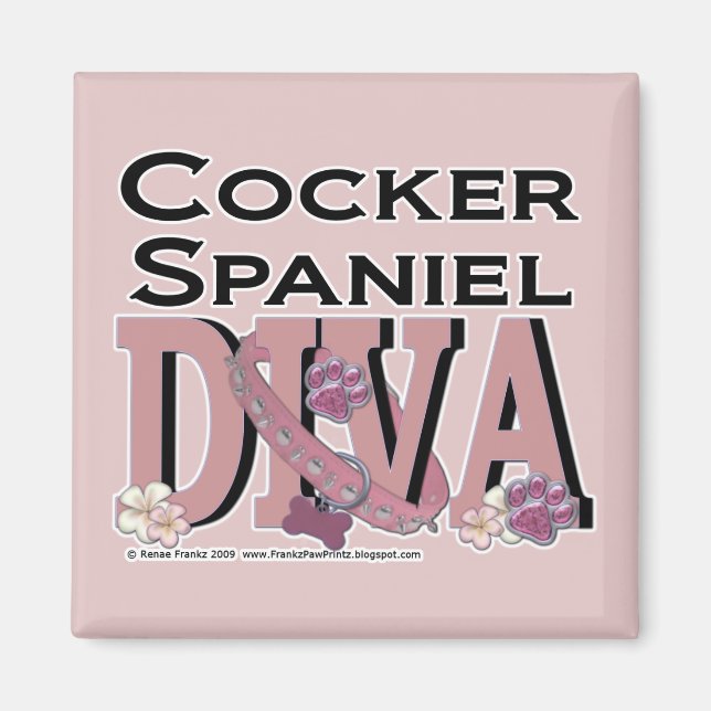 Cocker Spanel DIVA Magnet (Vorne)