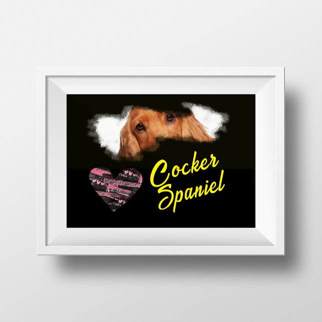 Cocker Spanel Eyes Solid Color Poster (Von Creator hochgeladen)