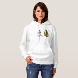 Cocker Spanel Funny Christmas Dog mit Baum Hoodie
