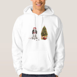 Cocker Spanel Funny Christmas Dog mit Baum Hoodie