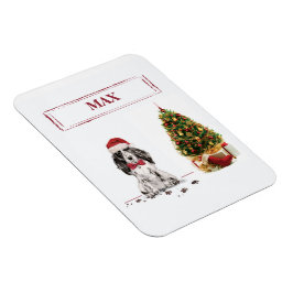Cocker Spanel Funny Christmas Dog mit Baum Magnet