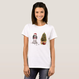 Cocker Spanel Funny Christmas Dog mit Baum T-Shirt