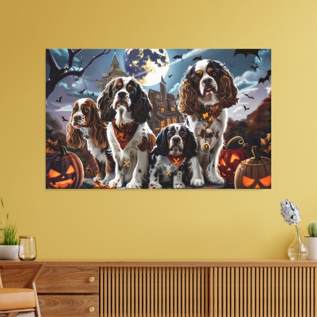 Cocker Spanel Halloween Spooky Leinwanddruck (Insitu (Wohnzimmer))
