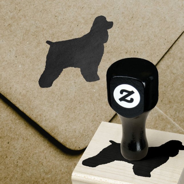 Cocker Spanel Hund Silhouette Gumber Briefmarke Gummistempel (Von Creator hochgeladen)