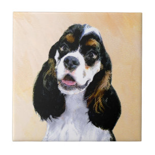 Cocker Spanel (Parti) Malerei - Original Dog Art Fliese