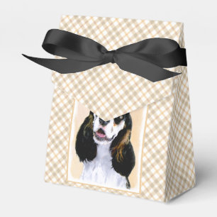 Cocker Spanel (Parti) Malerei - Original Dog Art Geschenkschachtel
