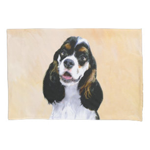 Cocker Spanel (Parti) Malerei - Original Dog Art Kissenbezug