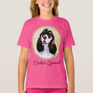 Cocker Spanel (Parti) Malerei - Original Dog Art T-Shirt