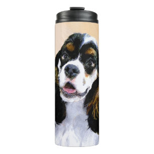 Cocker Spanel (Parti) Malerei - Original Dog Art Thermosbecher