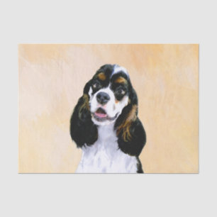Cocker spanel (Parti) Malerei - Original Hundekuns Seidenpapier