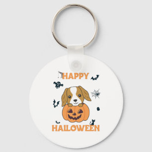 Cocker Spanel Pumpkin Niedlich Hunde Happy Hallowe Schlüsselanhänger