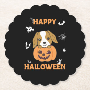 Cocker Spanel Pumpkin Niedlich Hunde Happy Hallowe Untersetzer