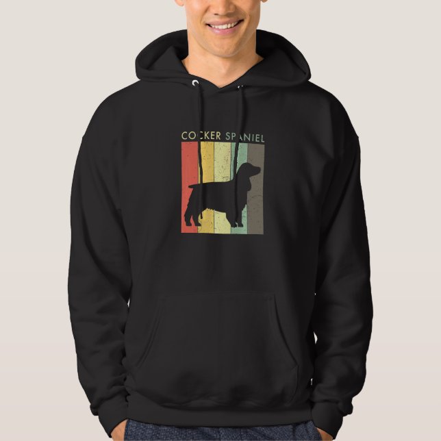 Cocker Spanel Retro Vintag Style Hoodie (Vorderseite)