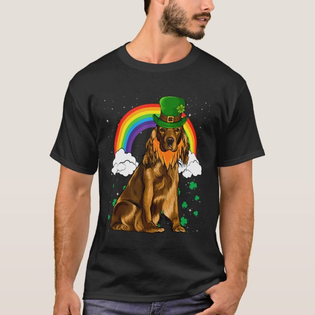 Cocker Spanel St Patricks Day Leprechaun T-Shirt (Vorderseite)