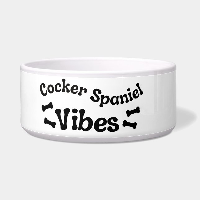 Cocker Spanel Vibes Keramik Dog Bowl Napf (Links)