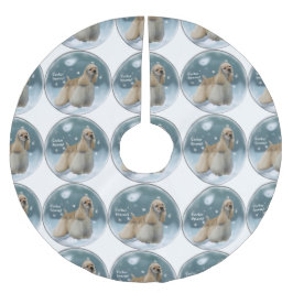 Cocker Spanel Weihnachtsgeschenke Polyester Weihnachtsbaumdecke
