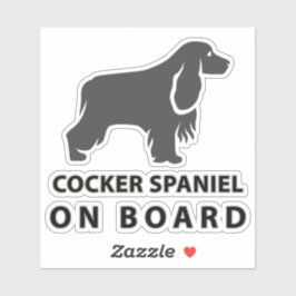 Cocker Spaniel an Bord Aufkleber