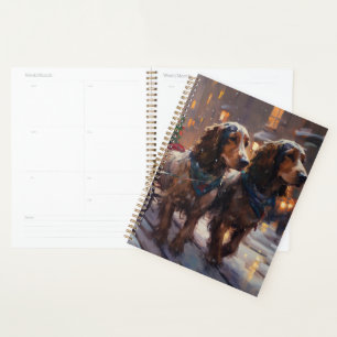 Cocker Spaniel anglais période festive de Noël