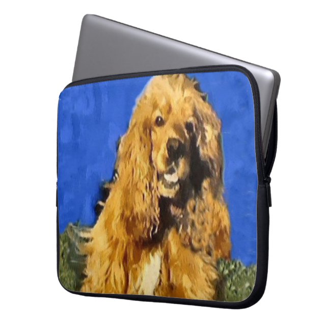 Cocker Spaniel Art Laptopschutzhülle (Vorderseite Links)