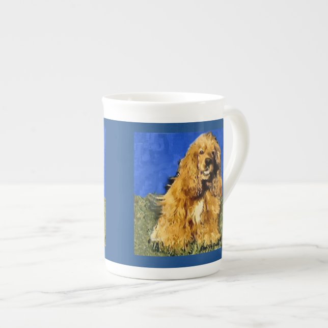 Cocker Spaniel Art Prozellantasse (Vorderseite Rechts)
