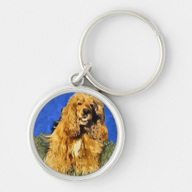 Cocker Spaniel Art Schlüsselanhänger (Vorne)