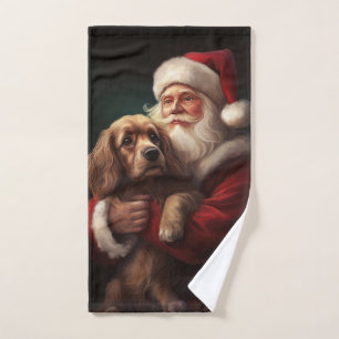 Cocker Spaniel avec Noël Festif du Père Noël