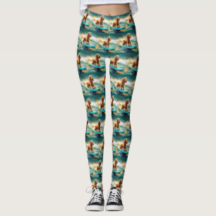 Cocker Spaniel Beach Surfmalerei Leggings