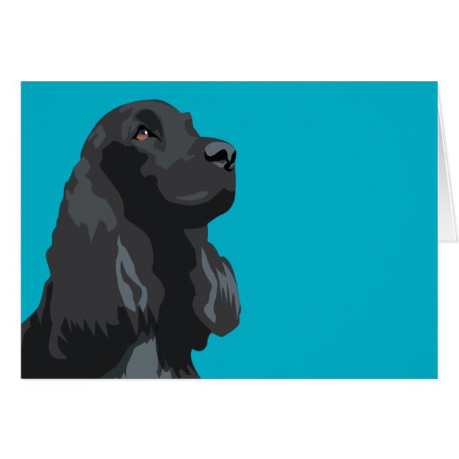 Cocker Spaniel - Black - Basic Breed Templates (Vorderseite (Horizontal))