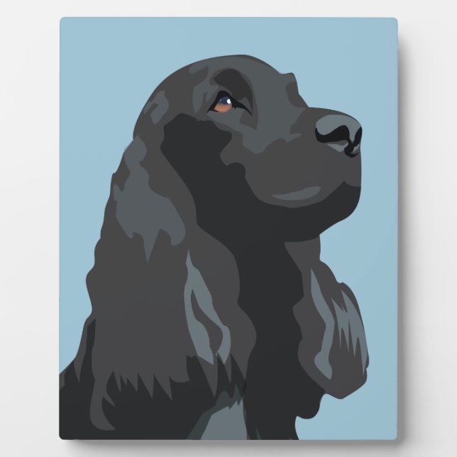 Cocker Spaniel - Black - Basic Breed Templates Fotoplatte (Vorderseite)