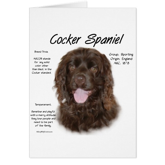 Cocker Spaniel (brn) History Design (Vorne)