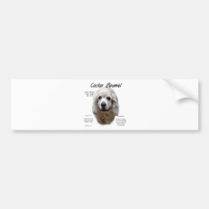 Cocker Spaniel (buff) History Design Autoaufkleber