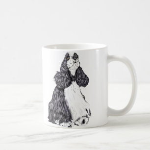 Cocker spaniel BW Parti Kaffeetasse