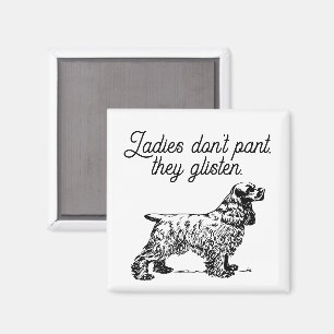 Cocker Spaniel Cartoon mit Funny Pet Joke Magnet