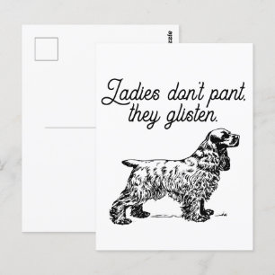 Cocker Spaniel Cartoon mit Funny Pet Joke Postkarte