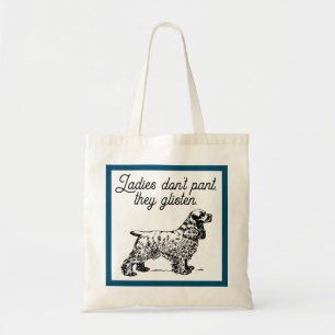 Cocker Spaniel Cartoon mit Funny Pet Joke Tragetasche