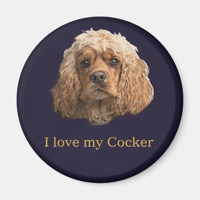 Cocker spaniel charm magnet (Vorne)
