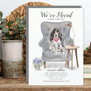 Cocker Spaniel Chien   Faire-part de déplacement