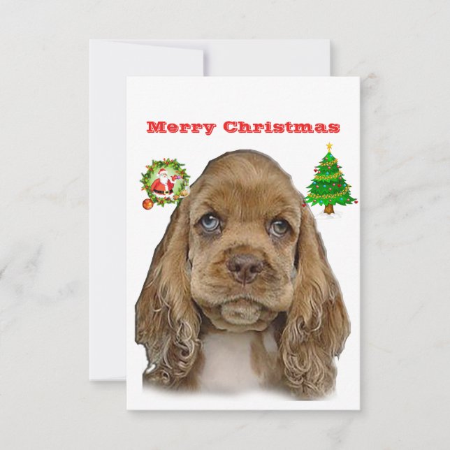 Cocker spaniel Christmas Cards (Vorderseite)