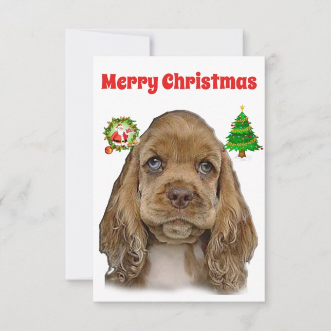 Cocker spaniel Christmas Cards (Vorderseite)
