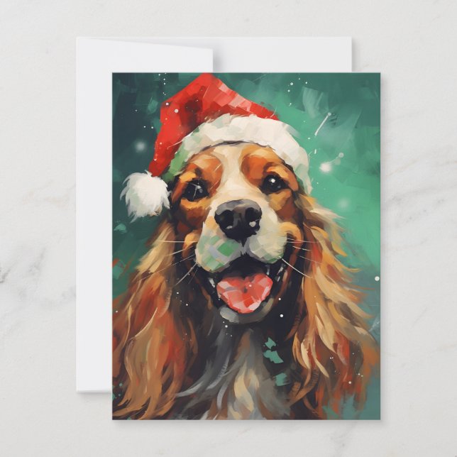 Cocker Spaniel Christmas Feiertagskarte (Vorderseite)