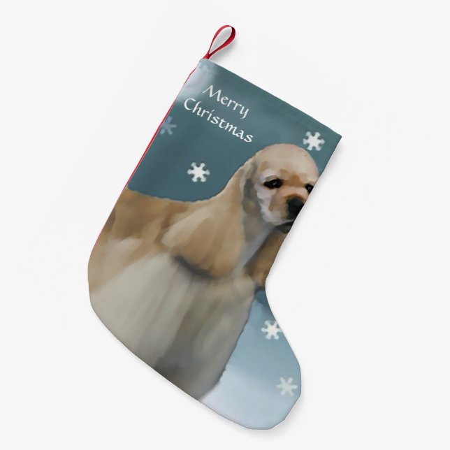 Cocker Spaniel Christmas Kleiner Weihnachtsstrumpf (Vorderansicht (hängend))
